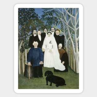 The Wedding Party by Henri Rousseau Sticker